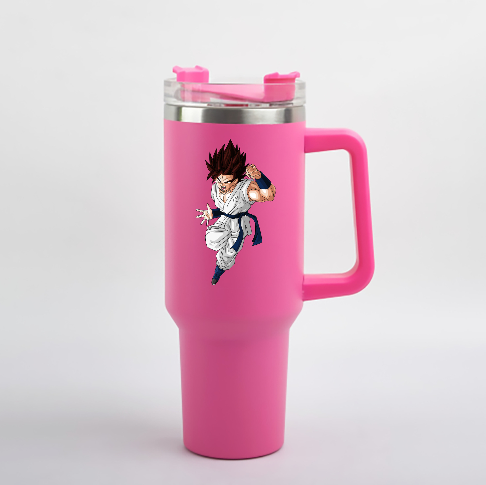 （画像用） ドラゴンボール 孫 悟飯（そんごはん）DRAGON BALL Son Gohan 1200mL車用タンブラー - クリスタルステッカー（プラスチックストロー付き）